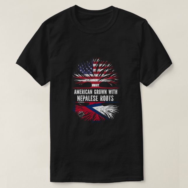 Amerikanische Landwirtschaft mit nepalesischer Roo T-Shirt (Design vorne)