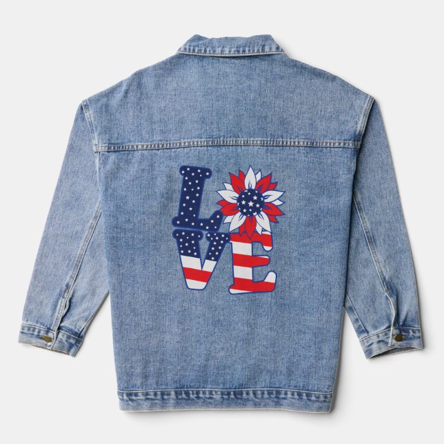 Amerikanische Liebe Jeansjacke (Rückseite)