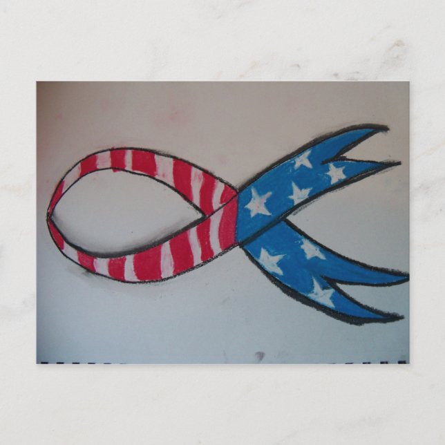 Amerikanische Liebe Postkarte (Vorderseite)