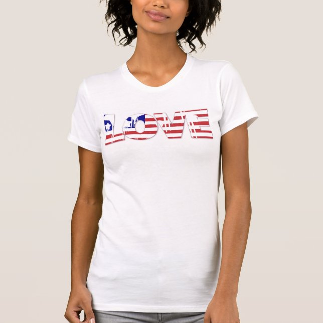 Amerikanische Liebe T-Shirt (Vorderseite)