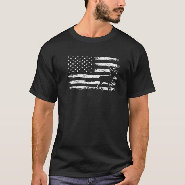 Amerikanische Liebe zur Jagd auf Hirsche 3 T-Shirt (Vorderseite)