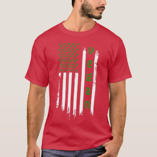 Amerikanische Lifestyle-Veganismus-Fahne Vegan T-Shirt
