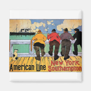 Amerikanische Linie Plakat Magnet