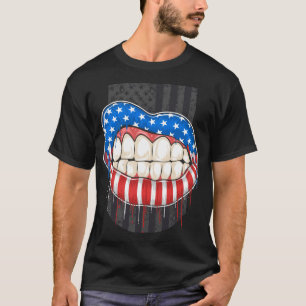 Amerikanische Lippen T-Shirt