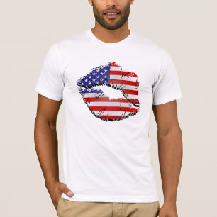 Amerikanische Lippen T-Shirt