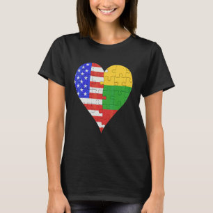 Amerikanische litauische Flaggenherzen T-Shirt