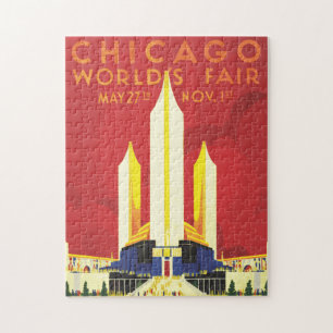 Amerikanische Logo-Reiseplakat Puzzle