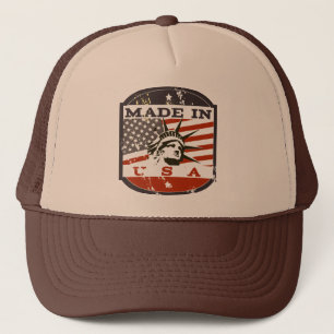 Amerikanische Logo-Reiseplakat Truckerkappe