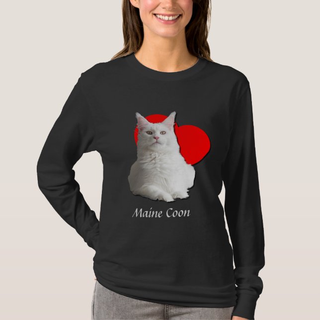 Amerikanische Maine Coon Cat Liebe Herzoggie T-Shirt (Vorderseite)