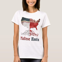 Amerikanische maltesische Wurzeln T-Shirt