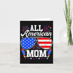 Amerikanische Mama 4. Juli Sonnenbrille Familie Karte