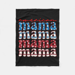 Amerikanische Mama passende Familie 4. Juli amerik Fleecedecke
