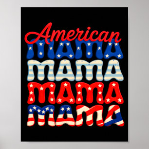 Amerikanische Mama passende Familie 4. Juli amerik Poster