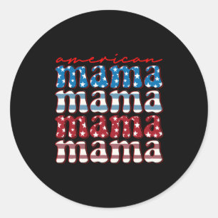 Amerikanische Mama passende Familie 4. Juli amerik Runder Aufkleber