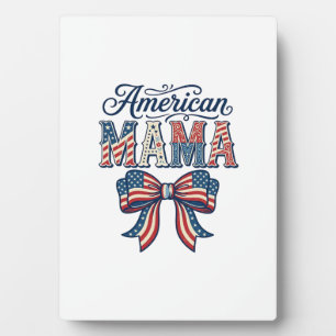 Amerikanische Mama Patriotischer Bogen Vintage 4.  Fotoplatte