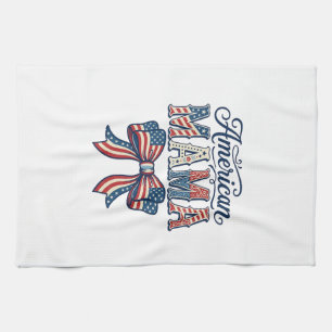 Amerikanische Mama Patriotischer Bogen Vintage 4. Geschirrtuch