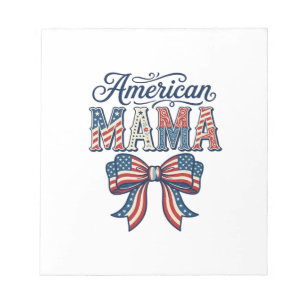 Amerikanische Mama Patriotischer Bogen Vintage 4.  Notizblock