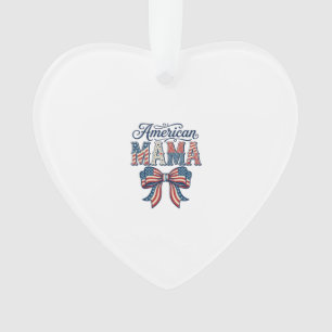 Amerikanische Mama Patriotischer Bogen Vintage 4. Ornament