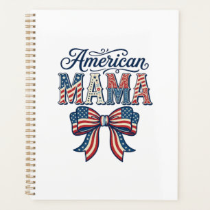 Amerikanische Mama Patriotischer Bogen Vintage 4. Planer