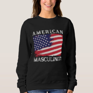 Amerikanische Männlichkeit 4. Juli USA Flaggen una Sweatshirt