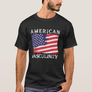 Amerikanische Männlichkeit 4. Juli USA Flaggen una T-Shirt