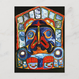Amerikanische Maske Postkarte