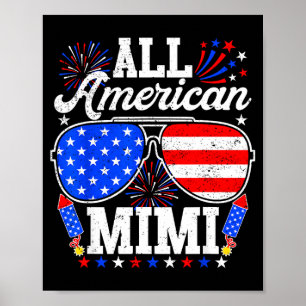 Amerikanische Mimi 4. Juli Sonnenbrille Familie Poster