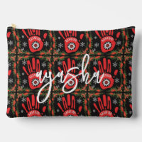 Amerikanische MMIW Rot- und Schwarz-Makeup-Tasche