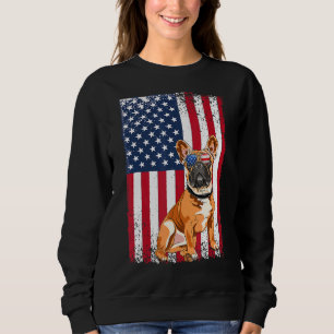 Amerikanische Mops Hundebesitzer 4. Juli USA Flagg Sweatshirt