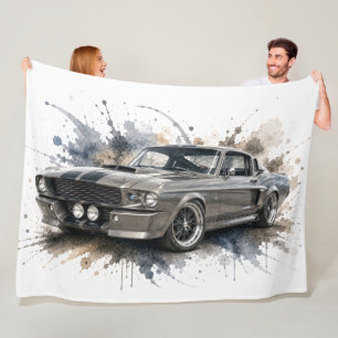 Amerikanische Muscle-Car-Flanelldecke Fleecedecke
