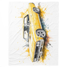 Amerikanische Muscle-Car-Flanelldecke