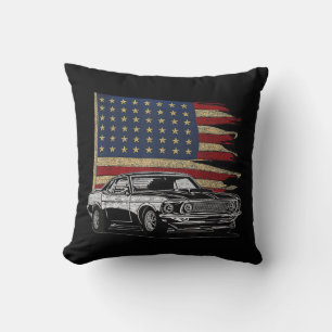 Amerikanische Muscle Sports Car Muscle Car Flagge Kissen
