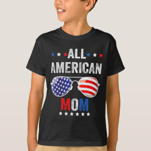 Amerikanische Mutter USA-Flagge 4. Juli Sonnenbril T-Shirt