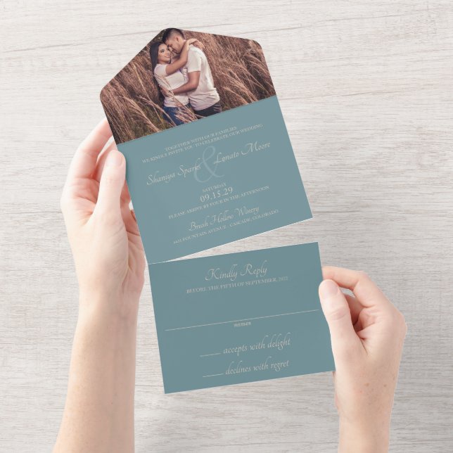 Amerikanische Mutterhochzeit All In One Einladung (Abreißen)