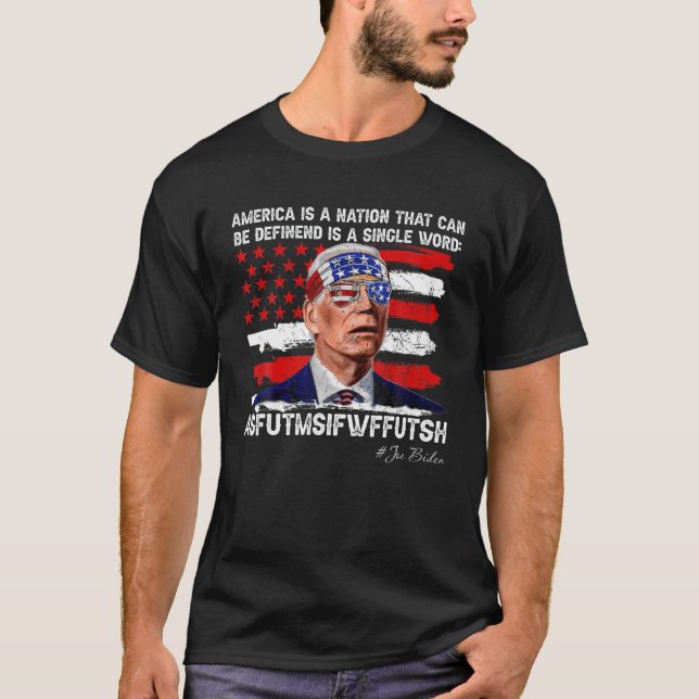 Amerikanische Nation definiert in einem Single Wor T-Shirt (Vorderseite)