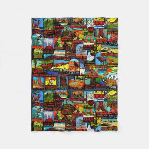 Amerikanische Nationalpark-Vintage Fleecedecke