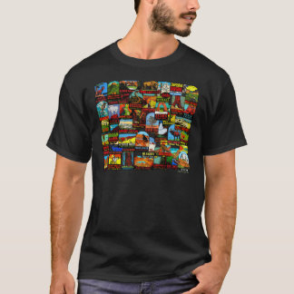 Amerikanische Nationalparks Vintage-Reise-Aufklebe T-Shirt