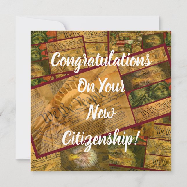 Amerikanische neue Staatsbürgerschaft Karte (Vorderseite)