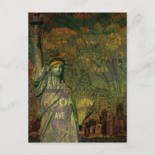 Amerikanische New York Karte Freiheitsstatue