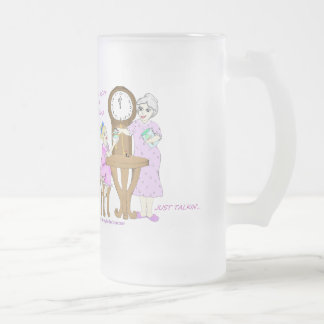 Amerikanische Oma oben die ganze Nacht gerade Mattglas Bierglas