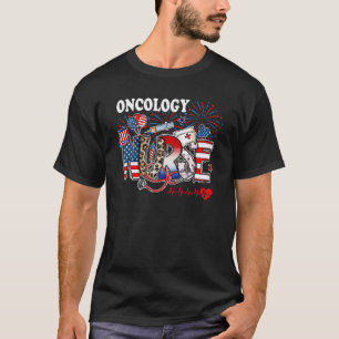 Amerikanische Onkologie Krankenschwester 4. Juli N T-Shirt