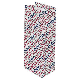Amerikanische Opa-US Flagge - USA Text Geschenktüte Für Weinflaschen