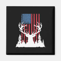 Amerikanische Outdoor-Hirschjagd-Silhouette in Wäl