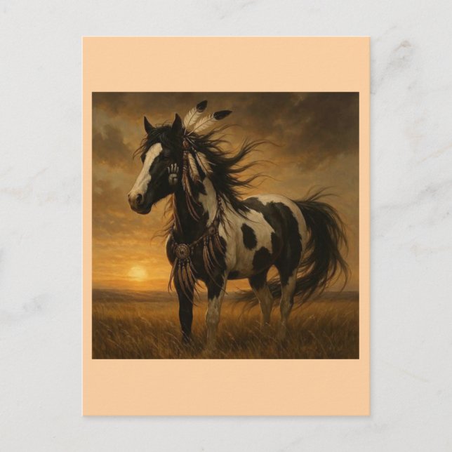 Amerikanische Paint Horse Postcard - Koko Postkarte (Vorderseite)