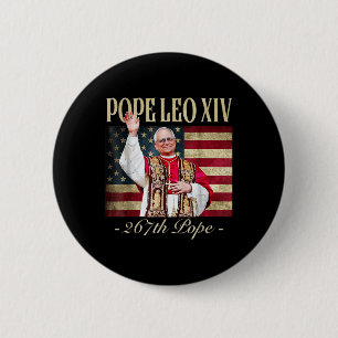 Amerikanische Papst Leo Xiv 267. Fahne Katholische Button