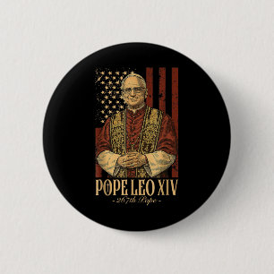 Amerikanische Papst Leo Xiv 267. Fahne Katholische Button