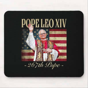 Amerikanische Papst Leo Xiv 267. Fahne Katholische Mousepad