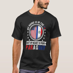 Amerikanische Paraguayische Flagge Herz Paraguay A T-Shirt
