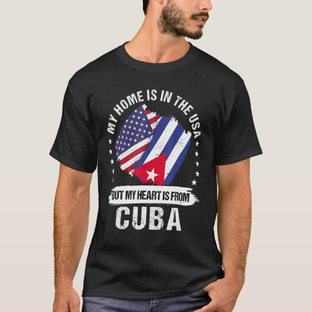 Amerikanische Patriot Kuba Flag American Cuban Roo T-Shirt (Vorderseite)