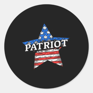 Amerikanische Patriot US Star Flag Vintag erschütt Runder Aufkleber
